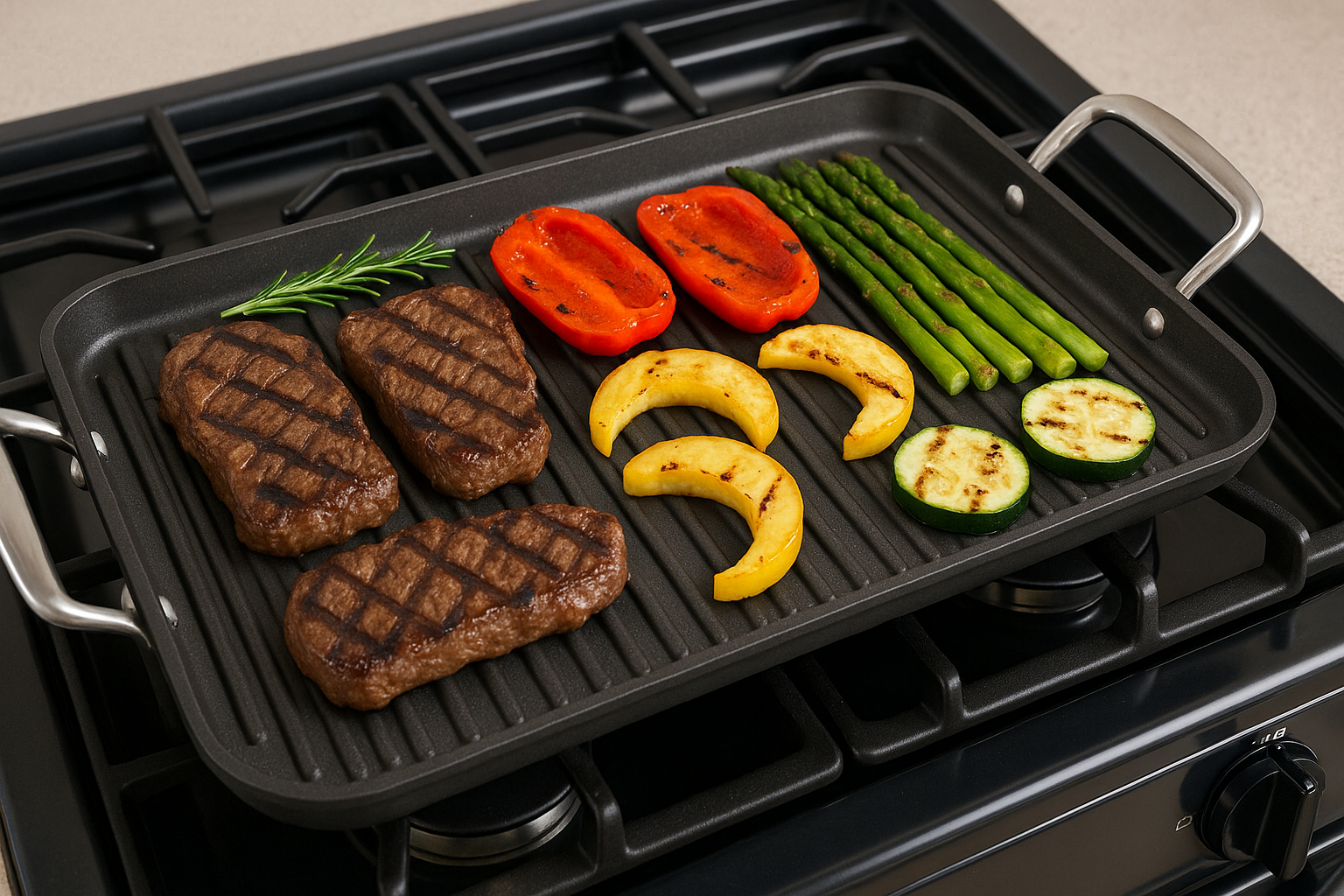 Double Burner Grill Pan